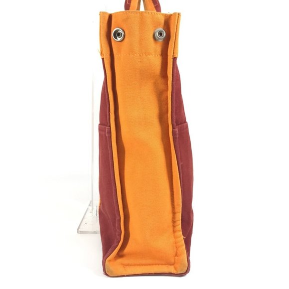 HERMES French Festival Hawaii 2002 Two-tone Foul Tou MM Tote Bag, Cotton, Ora... - Picture 3 of 16